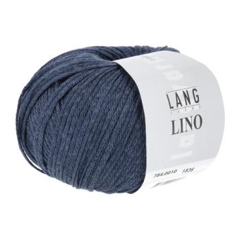 Bändchengarn Lino 100% Leinen Fb. 25 Dunkelblau von Langyarns