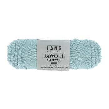 Langyarns Jawoll Sockenwolle 4-fach mit Beilaufgarn superwash Fb. 372 Aqua graublau