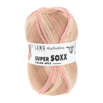 Lang Super Soxx 4ply Farbe Berg Fb. 313 beige braun pfirsich superwash