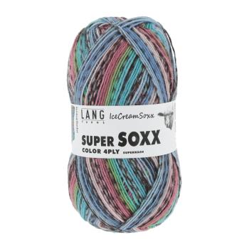 Langyarns SuperSoxx Color Icecream 4-Fach Sockenwolle Fb. 479 RainbowSherbet