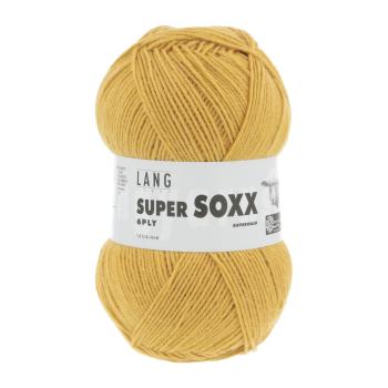 Strumpfwolle Lang Super Soxx 6ply Farbe Senf superwash