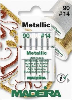 Madeira Stick-Maschinennadeln 90/14 für Metallgarne