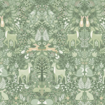 Patchworkbaumwolle Foxwood Dusk trail green by Andover