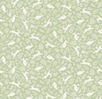 Patchworkbaumwolle Foxwood bunnies green by makower