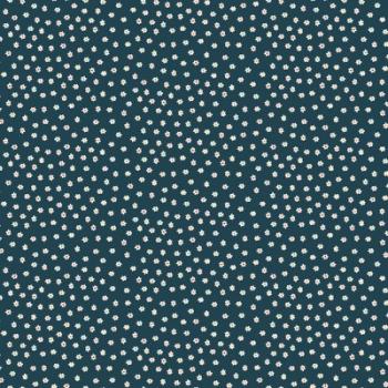 Patchworkbaumwolle dunkelblau mit kleinen Streublümchen Daisy 2513-B von Makower