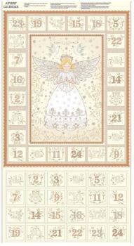 Patchworkbaumwolle Panel Advent Angel Cream 042-Q by Makower
