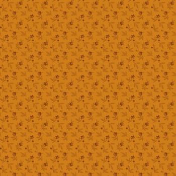 Patchworkbaumwolle Cheddar & Coal Spent Blooms Farbe Braun-Orange by Pam Buda for Marcus Fabrics