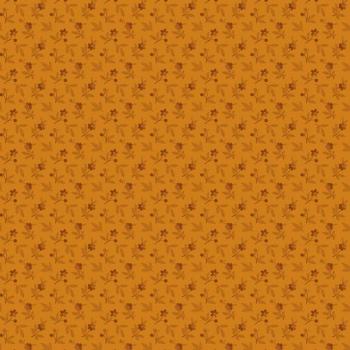 Patchworkbaumwolle Cheddar & Coal Spent Blooms Farbe Braun-Orange by Pam Buda for Marcus Fabrics