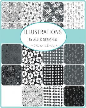 Fat Quarter Paket 16 Stk Moda Illustrations by Alli K Designs