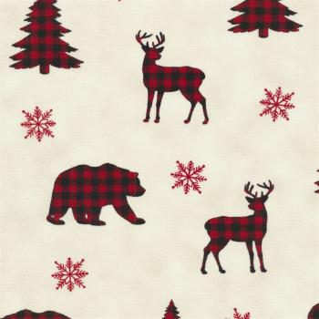 19891-15 Moda Tiere Tannenbäume Eiskristalle