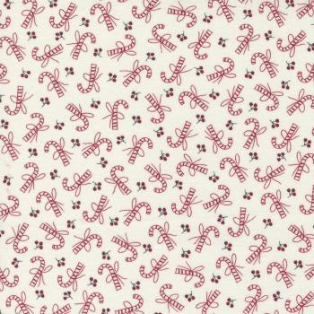 Patchworkbaumwolle I believe in by Bunny Hills for Moda 3001-11 Snow Zuckerstangen