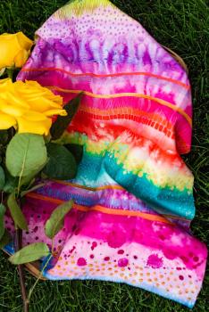 Patchworkbaumwolle Coming Up Roses - Rainbow by Create Joy for Moda