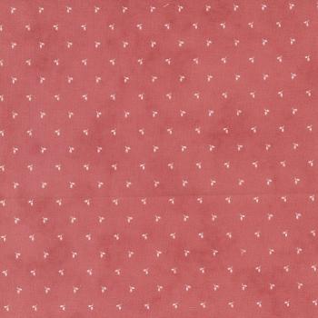 Patchworkbaumwolle Bliss 3 Sisters für Moda 44318-14 rot mit winzigen weißen Beeren