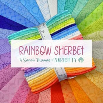 Mini Charm Rainbow Sherbet by Sarah Thomas für Moda 2,5 inch Squares