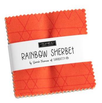 Mini Charm Rainbow Sherbet by Sarah Thomas für Moda 2,5 inch Squares
