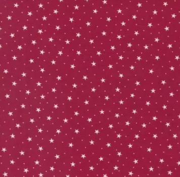 Patchworkbaumwolle Dear Santa Stars-sterne by Deb Strain Fb. crimson rot for Moda
