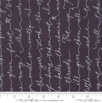 Patchworkbaumwolle Little Tree weihnachten Anthrazit mit weißer Schrift von Moda