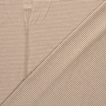 Baumwolle Jersey Yarn Dyed Stoff Streifen Kamel