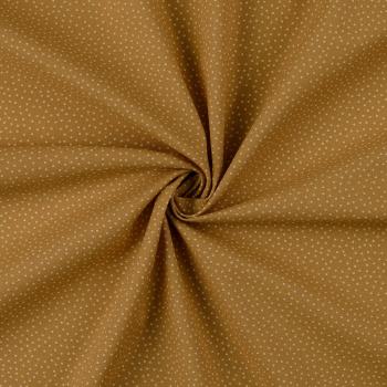 Baumwolle Popeline Beige mit feinen unregelmäßigen Punkten