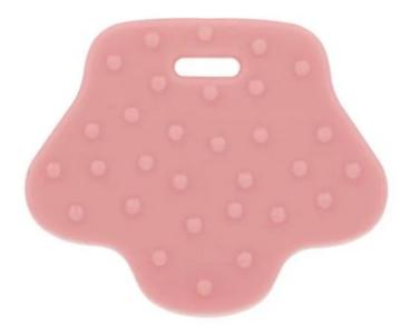 Opry Beißring Tierpfote mit Noppen 68x57mm rosa