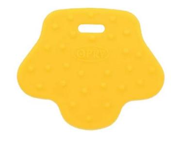 Opry Beißring Tierpfote mit Noppen 68x57mm Fb. Gelb