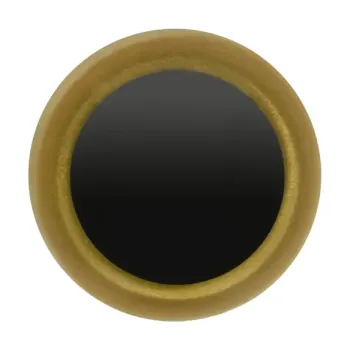 Tieraugen 10mm schwarz und durchsichtig gold