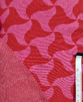 Jacquard Stoff Pink-rot