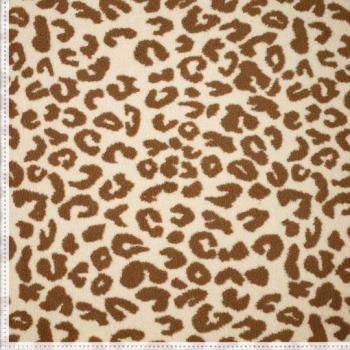 Strickstoff polyester leopard jacquard weave teddy
