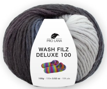 Wash Filz Deluxe 100 Fb. 1007 Grau-schwarz
