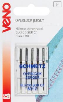 Nähmaschinennadeln Overlock Jersey ELx705 SUK CF 80/12 von Schmetz/Veno
