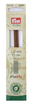 Prym/ KnitPro Strumpfstricknadeln CUBICS Natural 2,5 mm 15 cm