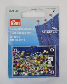 Glaskopfnadeln ST 0,60 x 30 mm bunt