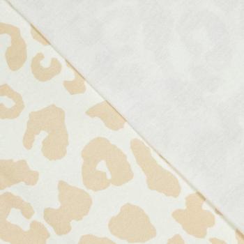 Canvas Baumwolle Webware Leo-Optik Fb. creme-beige