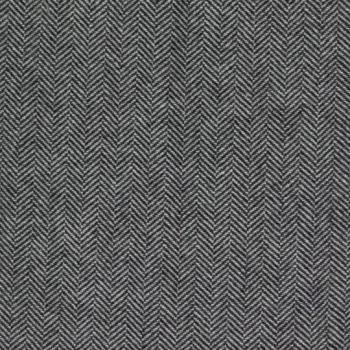 Webstoff Woll-/Polyestermischung Fischgrat Fb. Anthazit