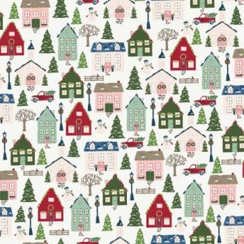 Patchworkbaumwolle Christmas Village by Katherine Lenius for Riley Blake C12240-offwhite