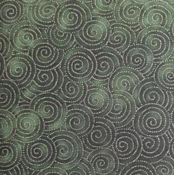 Patchworkbaumwolle Jeweled Leaves The Parvaneh Collection for Robert Kaufman Moos grün mit Golddruck