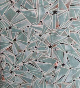 Patchworkbaumwolle Moonlight Aqua Sterne von Robert Kaufman