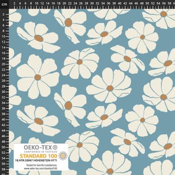 Viskose Webware Light & Lush Fb. hellblau blumen 29-033 von Stof DK