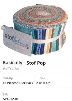 Stof Pop Strippes Jelly Roll Basically von Stof DK