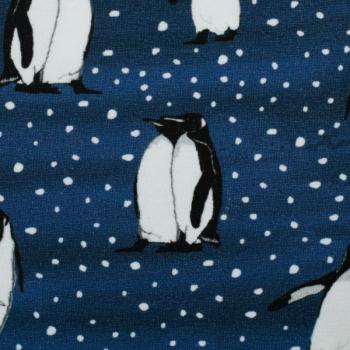 Jersey Baumwolle Arctic Animals Pinguine blau by JaTiJu