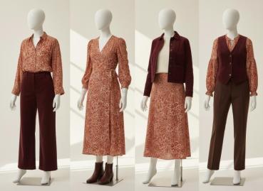 Jersey Baumwolle Autumn Damask by Bienvenido colorido