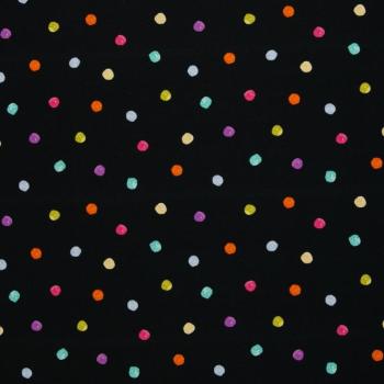 Jersey Baumwolle Flowerpop by Hip Som Hap, 778288 Tupfen, bunt/schwarz