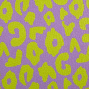 Kunstleder Happy Collection Cherry Picking Leo lila-neongrünKunstleder Happy Collection Cherry Picking Leo lila-neongrün