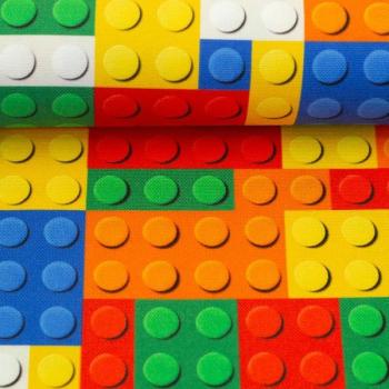 Dekostoff Webware Canvas Bob Klemmbausteine Bunt