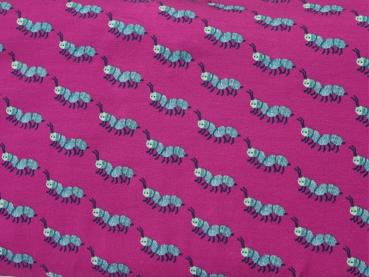 Jersey Baumwolle KrabbelKrabbel by Jolijou pink
