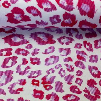 Jersey Baumwolle Madrid Leo Print weiß-pink by Swafing