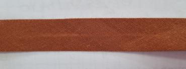 Baumwoll-Schrägband 40/20 mm Meterware Fb. Cognac braun