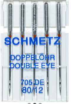 Doppelöhr Schmetz Nähmaschinennadeln 705DE - 80