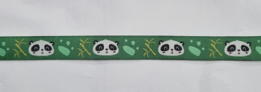 Webband Panda 15 mm grün