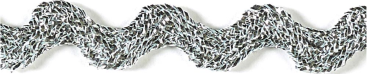 Zackenlitze Lurex silber 5 mm